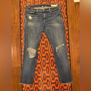 Rag & Bone Mabel Straight Leg Distressed Jeans Size 30 Mid Rise